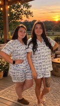 Bow Print Short Pajama Set