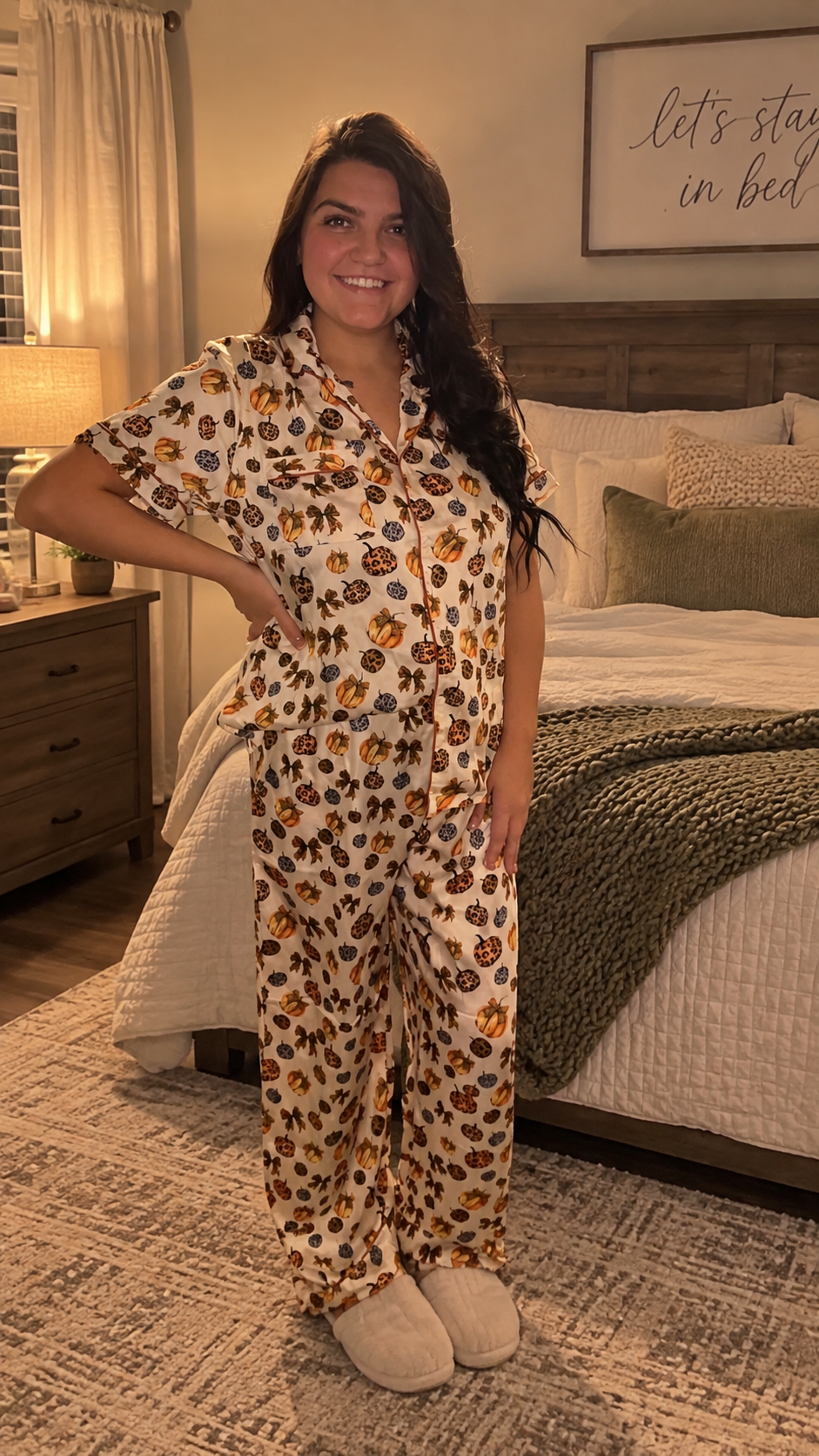 Leopard & Pumpkin Pajama Set