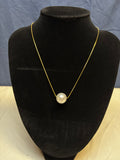 18K Stainless Steel Tarnish Free Pearl Necklace GOLD