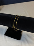 18K Stainless Steel Tarnish Free Clover Bracelet GOLD/BLACK