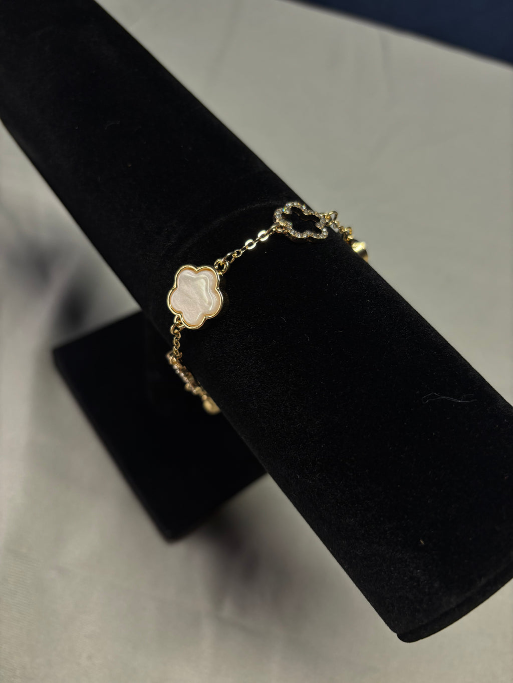 Four Leaf Enamel Charm Bracelet