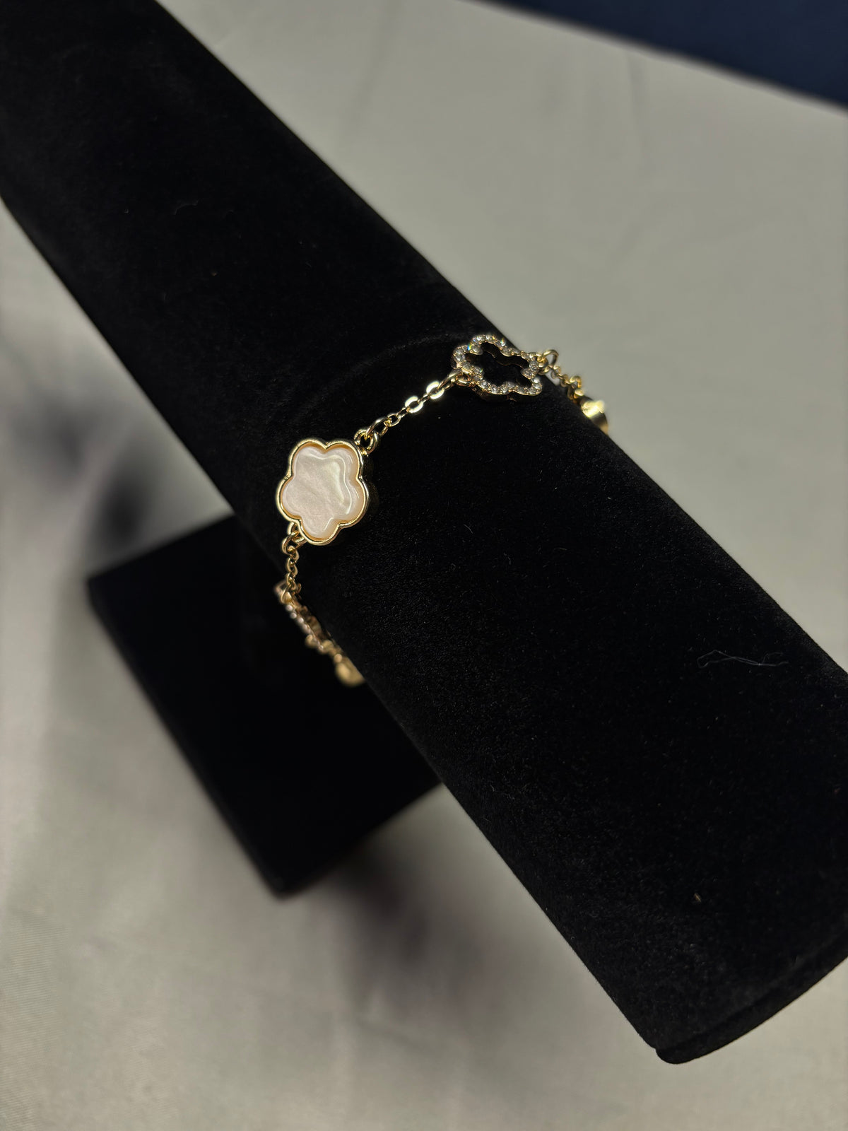 Four Leaf Enamel Charm Bracelet