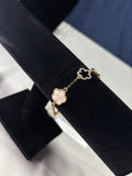 Four Leaf Enamel Charm Bracelet