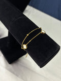 18K Stainless Steel Tarnish Free Clover Bracelet GOLD/WHITE