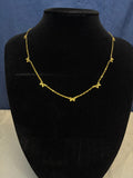 18K Stainless Steel Tarnish Free Mini Bows Necklace GOLD
