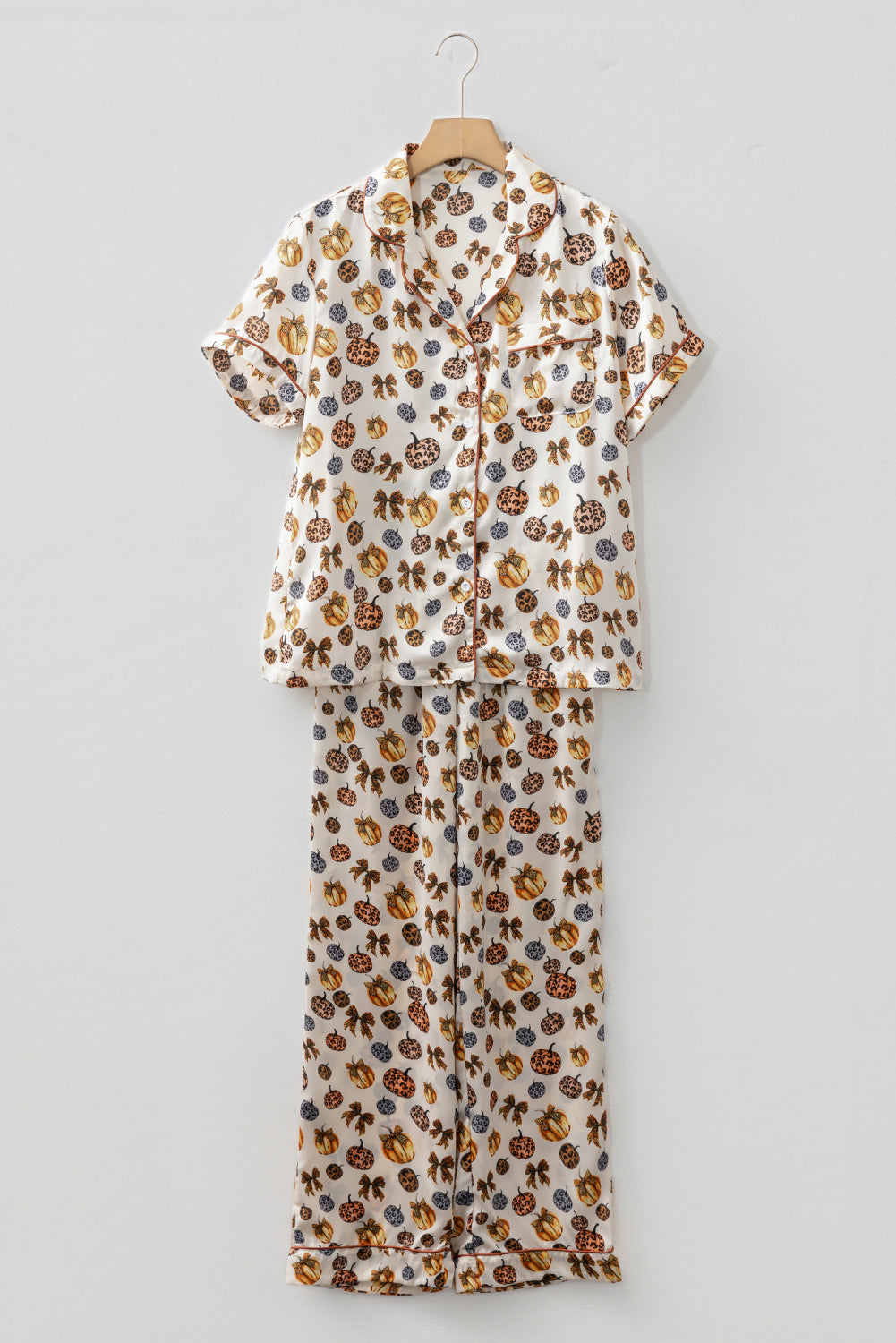 Leopard & Pumpkin Pajama Set